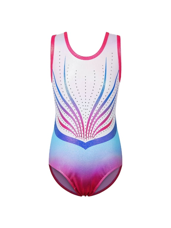 Sparkle Gymnastics Leotard for Girls Kids One Piece Practice Dance Outfit