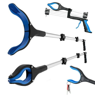 BAOKALER 2Pcs 43" Grabber Reaching Tool, Extra Long Foldable Reachers and Grabbers for Elderly Grab It Reaching Tool with Rotating Jaw   Magnets, Wide Claw Opening Reacher Pick up Tool, Trash Picker