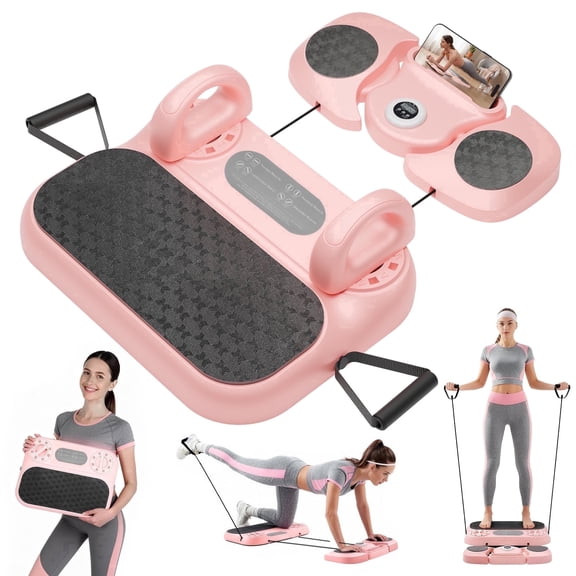RICAN 6-in-1 Multifunctional Pilates Ab Board with Smart LED Digital Display, 550 lbs Capacity, for Core & Full Body Workout