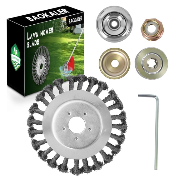 BAOKALER 6 inch Trimmer Blade, Steel Wire Gas String Trimmer Head, Compatible with Mainstream Gasoline Lawn Mowers