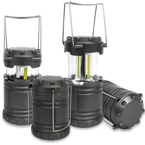 Baokaler LED Camping Lanterns, 4 Pack camping lights, Lamp Light, Collapsible Battery Flashlight, Camping Accessories, Gray