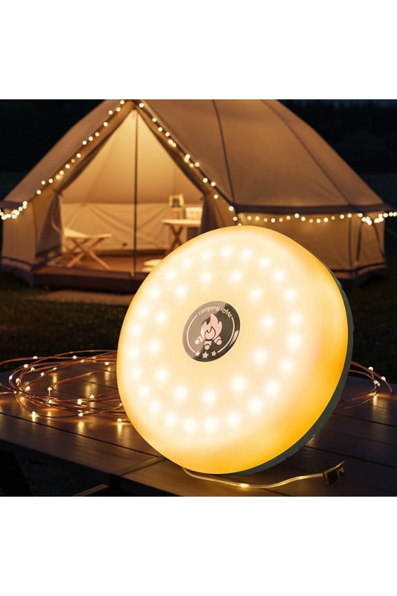 BAOKALER Camping String Lights Retractable, 32.8ft Outdoor Lanterns with 5 Lighting Modes, 2000MAH Camping Lights Rechargeable, USB, Waterproof