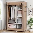 thumbnail image 1 of BAOKALER Closet Organizers and Storage, Hanging Closet Organization, Non-Woven Fabric Clothing Storage for Home Bedroom Living Room, Coffee, 1 of 16