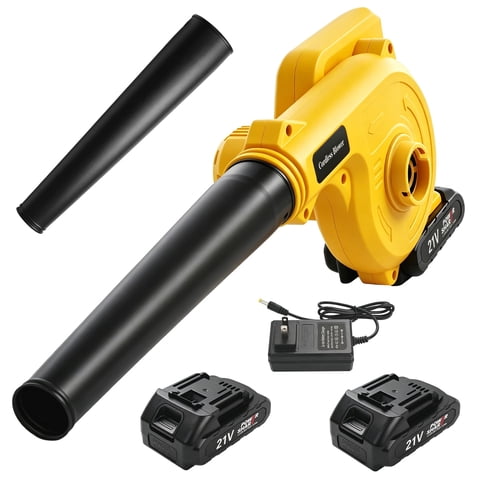 BAOKALER 20V Max Cordless Mini Leaf Blower, 15000RPM 29m/s High Power Blower and Vacuum, Multi Speed with 2 Batteries for Pet Hair, Dust, Car & Outdoor Inflating