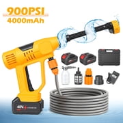 BAOKALER Cordless Pressure Washer, 900PSI 21V Portable Pressure Power Washer with 10 adjustable pressure settings, Foam Cannon & 6-in-1 Nozzle,for Cars/Patios