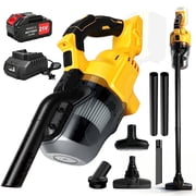 Cordless Vacuum Cleaner for Makita 18V Battery, 5-in-1 handheld vacuum with 4.0Ah Battery and Charger for Car Floor Carpet, Yellow
