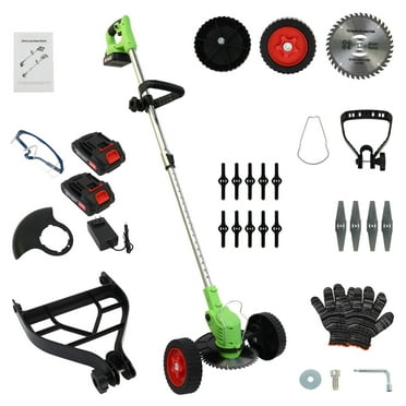 Baokaler Electric Weed Eater Cordless With 2 Batteries, Cordless Weed Wacker, Lawn Mower Pruning Cutter Weed Wacker Garden Trimming Tool