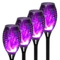 thumbnail image 1 of BAOKALER Flickering Solar Powered Waterproof Patio Torch Lights, Purple, 4 Pieces, 1 of 8