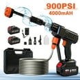 thumbnail image 1 of Cordless Pressure Washer, 900PSI Portable Power Washer with 2PCS 4.0Ah Batteries, High Power Handheld Washer with 6-in-1 Adjustable Nozzle for Car, Garden, Home, 1 of 12