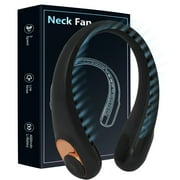 BAOKALER Neck Fan, Portable Personal Fan with 3 Adjustable Speeds 360° Cooling, 4000mAh Battery Operated USB-C Hands-Free Fan, Ultra-Quiet Neck Fan for Indoor & Outdoor Black