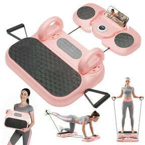 BAOKALER Pilates Ab Board 6-in-1 Multifunctional with Smart LED Digital Display, Portable Home Gym Equipment for Core & Full Body Workout, 550 lbs Capacity, Lightweight Pink Fitness Board