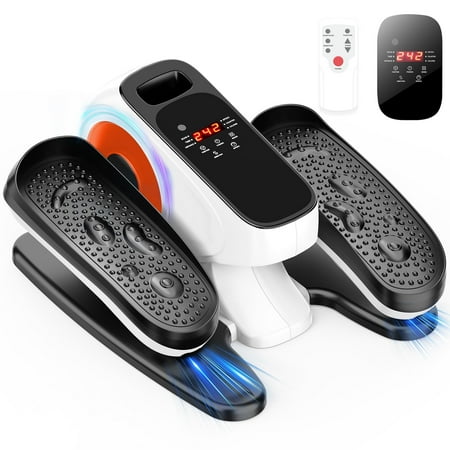 BAOKALER Under Desk Elliptical Machine, Portable Leg Exerciser for Seniors, Mini Elliptical with Remote Control, 12 Adjustable Speed Levels for Workouts Whiling Sitting