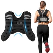 Weighted Vest for Fitness, 6lb with Reflective Strips, Ideal for Men & Women, Strength Training, Running, Muscle Building & Weight Loss