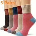 thumbnail image 1 of BAOLE 5-Pack Women's Winter Warm Knit Socks - Geometric Pattern Angora Rabbit Blend All Season Comfort Hand Wash Only, 1 of 6