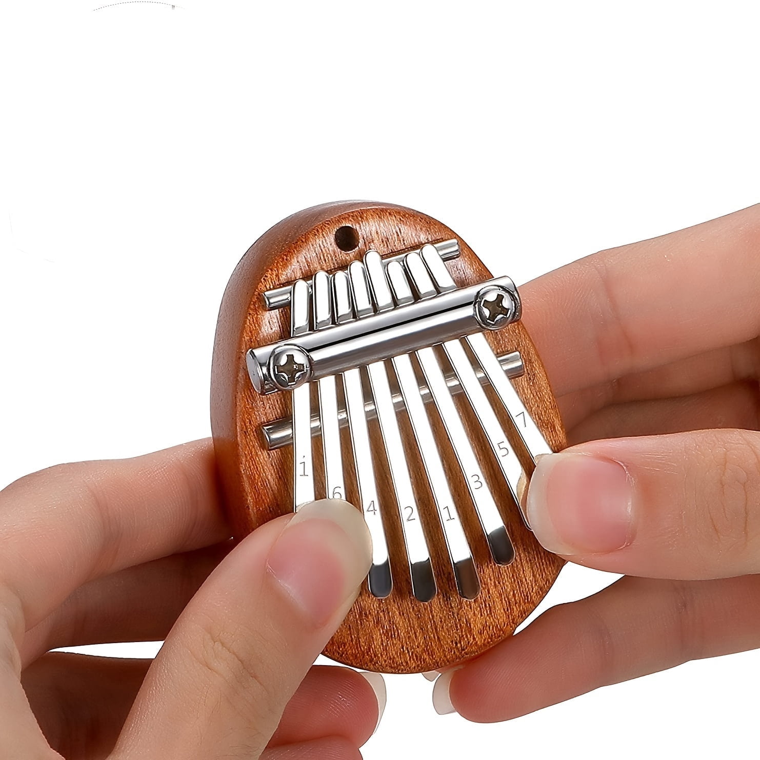 BAOLE 8-Key Thumb Piano, Kalimba Music Finger Piano, Portable Wooden Pocket Thumb Piano Key, Mini Marimba Finger Thumb Piano With Lanyard Instrument.