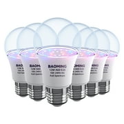 لمبة ضوء تنمو 12 وات LED - أضواء نباتية داخلية كاملة الطيف ، قاعدة E26 ، كفاءة الطاقة ، 6 عبوات