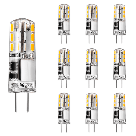 BAOMING LED G4 Bulb 2W Equivalent 20W Halogen Bulb 2700K Warm White Non-Dimmable-10 Pack