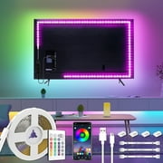 BAOMING TV Backlight 14.3ft RGB LED Light Strip with Music Sync and Bluetooth Remote for 65-75in TV