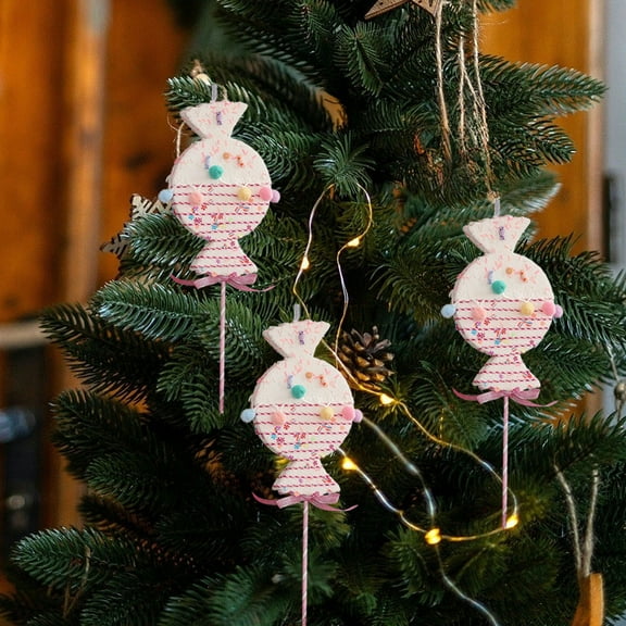 BAOPAI 11.02x4.72x4.72 Inch Soft Foam MaCarson Christmas Tree Pendant Decorations Sweet Pastel Ornaments with Icing Texture for Home Party Decor