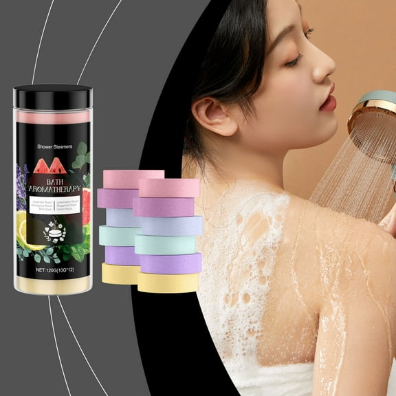 BAOPAI 12 Pack Aromatherapy Shower Steamers with Natural Essential Oils for Relaxation and Self Care Long-Lasting Fragrance Perfect Birthday Christmas Valentine's Day Gift for Women and Men