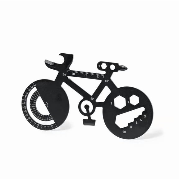 BAOPAI 16-in-1 Bicycle Shaped Multi-Function Tool with Bottle Opener and Measuring Tools for Cyclists and DIY Enthusiasts