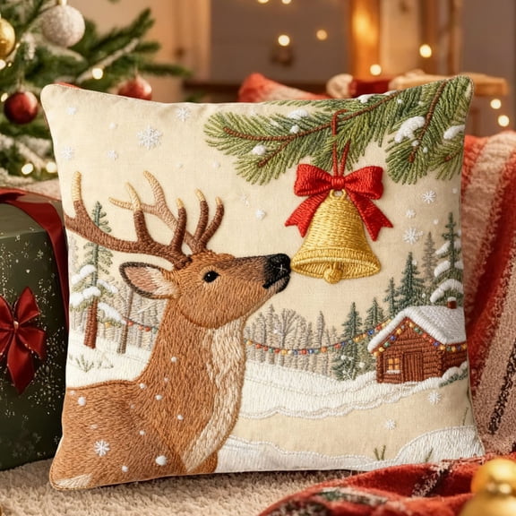 BAOPAI 17.71x17.71 Inch Linen Pillow Cover Multicolor Print Soft Comfortable Cushion Case for Sofa Bedroom Living Room Home Decorations