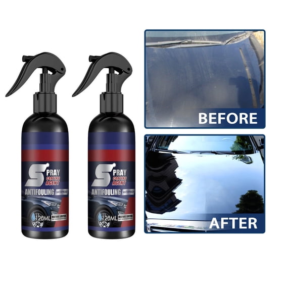 BAOPAI 2025 Upgraded 3-in-1 Ceramic Car Coating Spray 2 Pack - Waterless Wash Polish & Protect with Nano Technology - Long-Lasting Shine for All Vehicles - Good Valentine's Day Gift