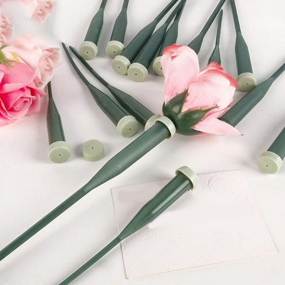 BAOPAI 25 Pieces 6 Inch Floral Water Tubes for Fresh Flower Preservation Orchid Nutrition and Easy Arrangements Good for Valentine's Day Gifts