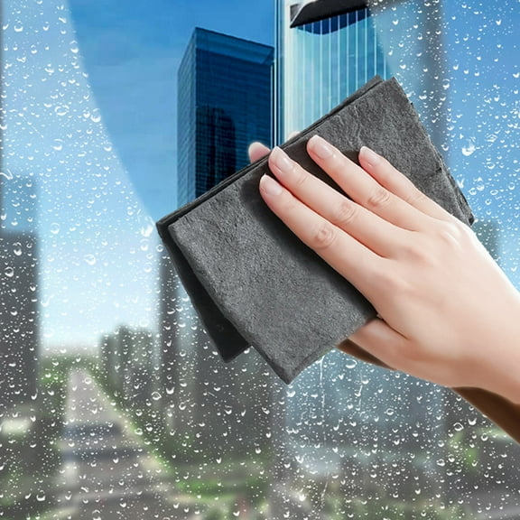 BAOPAI 2PCS Microfiber Glass Cleaning Cloth No Shedding No Watermark Thickened Absorbent Reusable For Windows Mirrors And Household Surfaces