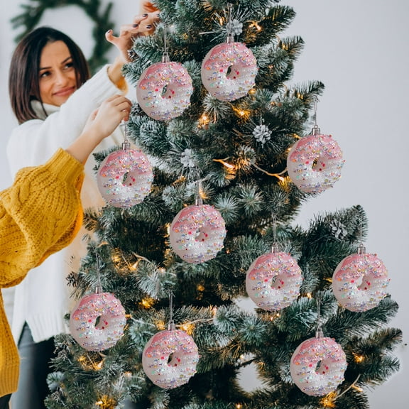 BAOPAI 3.15 Inch Sweet Festive MaCarson Foam Candy Christmas Tree Pendant Soft Touch Ornament Enduring Holiday Colors Wind-Resistant Lightweight Safe Decoration For Home And Festival Celebrations