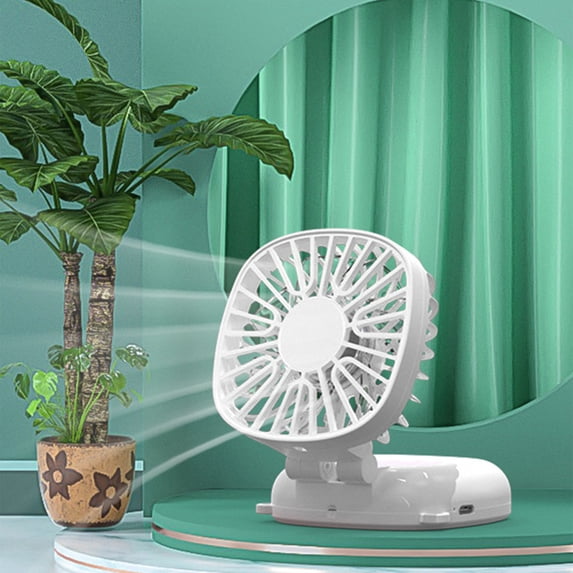 BAOPAI 3-Speed USB Rechargeable Foldable Handheld Fan with Quiet Mode ...