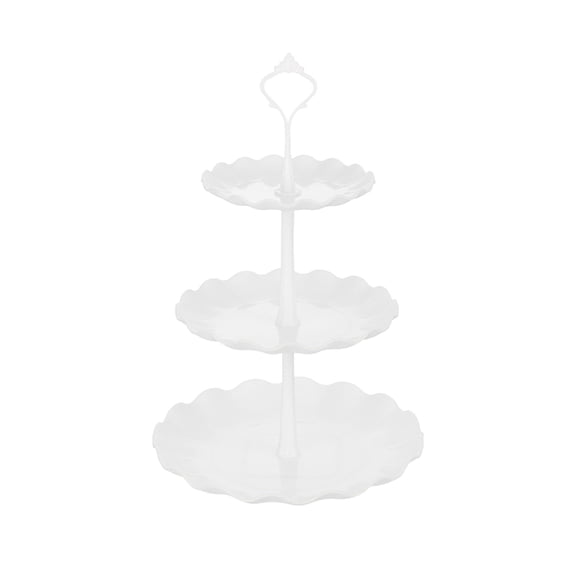 BAOPAI 3-layer Cupcake Rack Decorative Trays Dessert Tower Tray For Parties Tea Parties Weddings Dessert Table Decoration Living Room Dried Fruit Platter