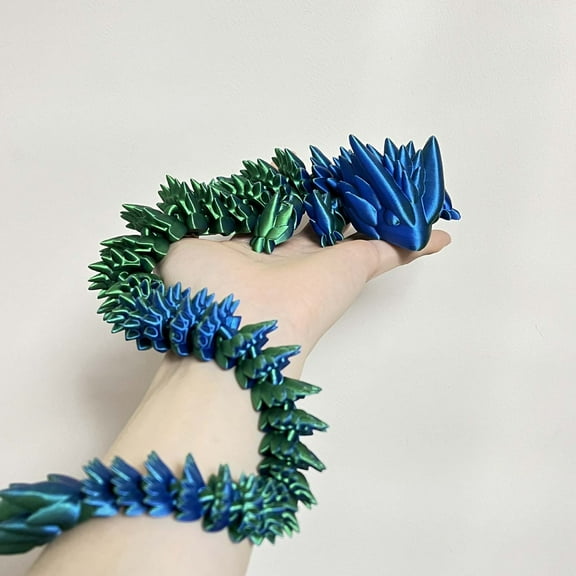 BAOPAI 3D Printed Toothless Dragon Figurine with Movable Joints, Adjustable Wings - Educational Toy, Stress Relief Gift, Home Office Decoration for Everyone