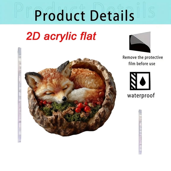 BAOPAI 4 Inch 2D Flat Acrylic Forest Animals Pendant Whimsical Style Ideal Size Enduring Material Versatile Christmas Tree Ornament Holiday Gift for Home Decor Wreaths Garlands Table Centerpiece