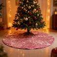 thumbnail image 1 of BAOPAI 48in Pink Sequin Vintage Christmas Tree Skirt Set With Base Cloth Glitter For Holiday Party Home Decorations, 1 of 7