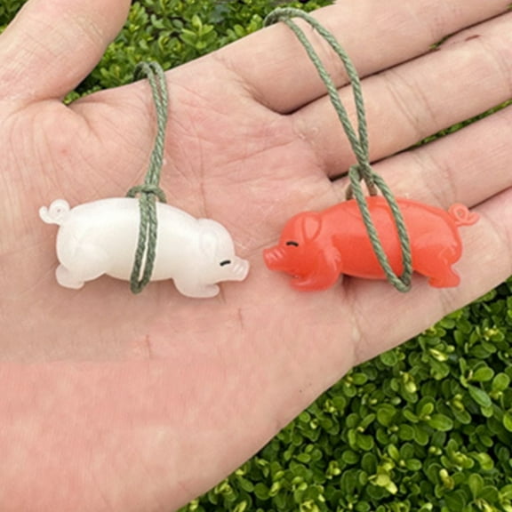 BAOPAI 5 Pack Color Changing Pig Car Pendants Sunlight Activated Fun Unique Hanging Ornaments for Car Rearview Mirror Home Decor and Auto Accessories