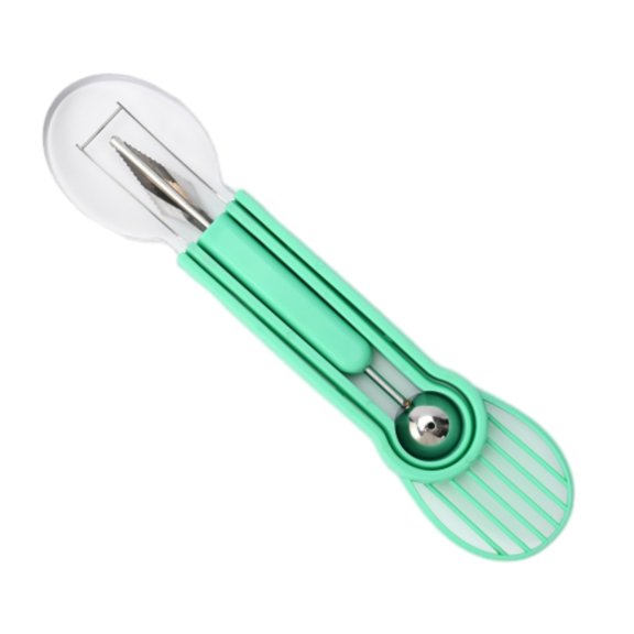 BAOPAI 5-in-1 Multifunctional Fruit and Melon Baller with Carved Flower Design - Easy Use Kitchen Tool for Fruit Sculpting and Party Food Preparation