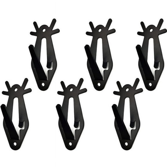 BAOPAI 6-Pack Deer Skull Wall Mount Brackets - Easy to Install Invisible Hooks for Trophy Display of Deer Bear and Boar Skulls Indoor Outdoor Use