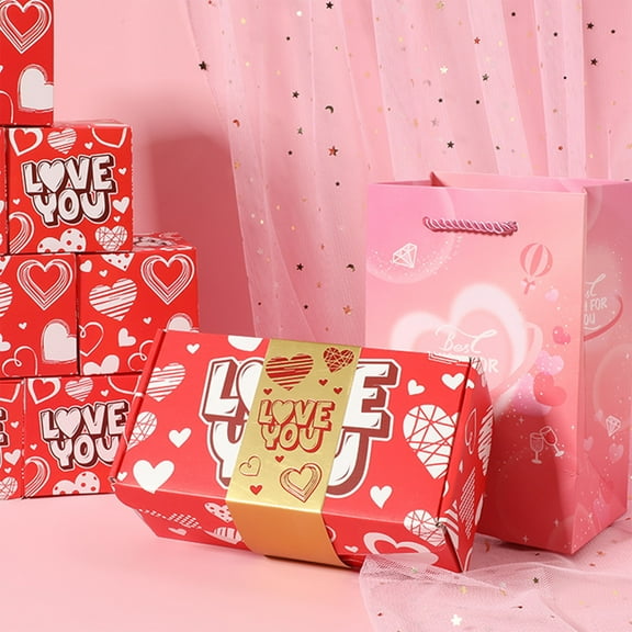 BAOPAI 6-Piece Folding Bouncing Surprise Gift Box Set with Money Explosion for Valentine's Day Birthday Anniversary Proposal Romantic Celebration