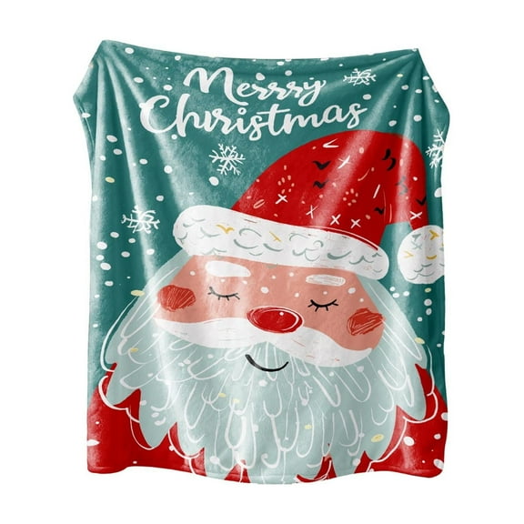 BAOPAI 75*100cm Christmas Flannel Print Blanket Office Nap Blanket Cover Blanket Conditioning Blanket Sofa Blanket