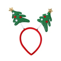 BAOPAI 8.66x9.45 Inch Christmas Party Headband Non-Woven Fabric Shatterproof Metal Hair Clasp Holiday Gift Festive Accessory for Adults of Small Size