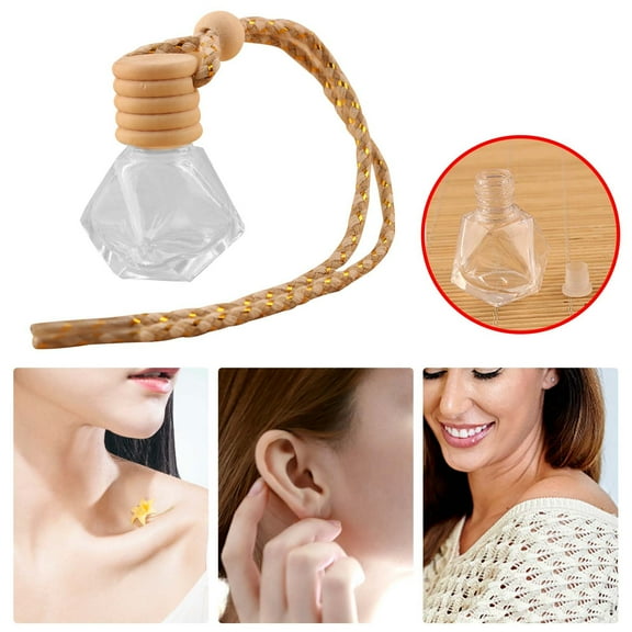 BAOPAI 8ML Diamond-Shaped Car Perfume Diffuser Refillable Hanging Air Freshener for Long-Lasting Aroma and Elegant Interior Decor