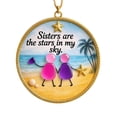 thumbnail image 1 of BAOPAI 8cm Handmade Sea Glass Friendship Ornament with Inspirational Quote Enduring Beach Art Home Decorations Meaningful Gift for Women Birthday Keepsake, 1 of 2