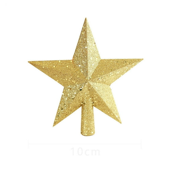 BAOPAI 8x4 Inch Five-pointed Star Tree Topper Ornament Personalized Holiday Decoration Enduring Keepsake for Home Decor and Festive Gifts