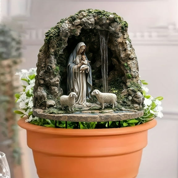 BAOPAI Acrylic Sunshine Catcher Garden Art with Potted Ground Insert for Outdoor Decor Durable and Weather Resistant for Year-Round Beauty