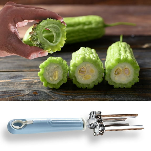 BAOPAI Adjustable Multifunctional Fruit and Vegetable Corer Tool with Stainless Steel Blades for Efficient Core and Seeds Removal User-Friendly Design Ideal for Home Kitchen Use
