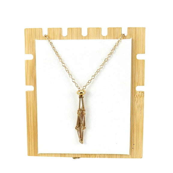 BAOPAI Adjustable Stainless Steel Mesh Cage Necklace for DIY Jewelry Making with Crystal Pendant Holder Valentine's Day Gift