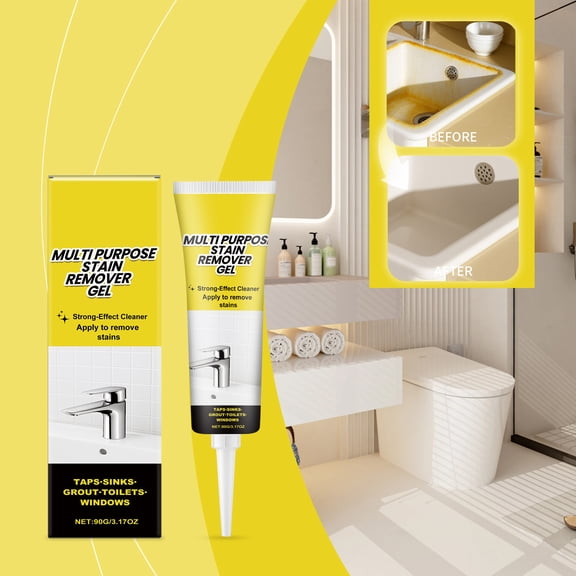 BAOPAI Advanced Multi-Purpose Cleaning Gel for Household Crevices Sinks and Tile Grout - Powerful Stain Remover with Whitening Action and Precision Nozzle