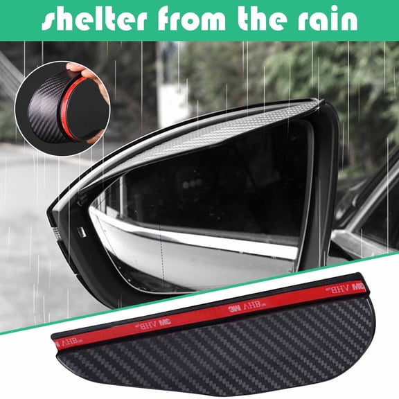 BAOPAI Automotive Rearview Mirror Rain Cover and Sun Visor 2-Piece Set for Enhanced Visibility and Protection in All Weather Conditions Easy to Install