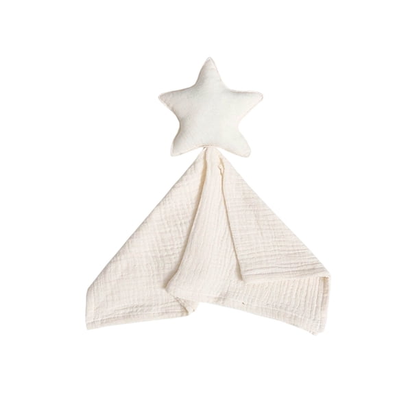 BAOPAI Baby Soothing Blanket and Sleeping Doll Combo 100% Cotton Ultra Soft and Secure Comfort for Babies and Newborns Featuring Star Pattern Good for New Year Celebrations and Joyful Moments